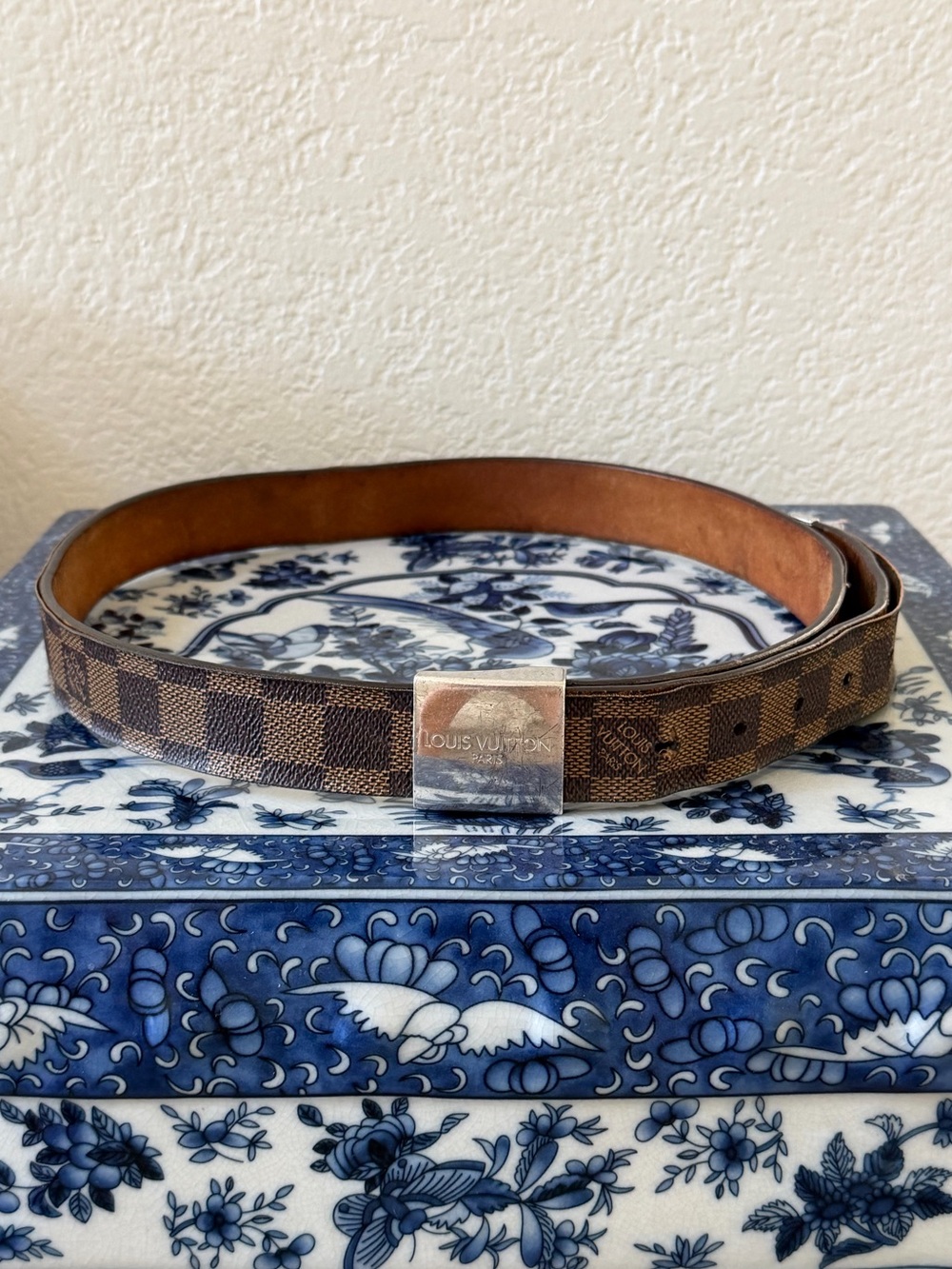 Louis Vuitton unisex Brown Damier Canvas Leather Belt project